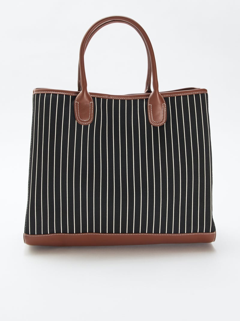 Shopper van stof Zwart - Kiabi