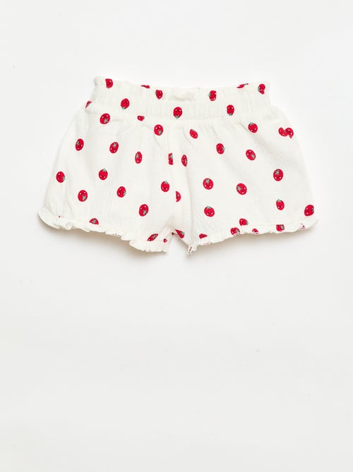Short à motif avec base volantée - Kiabi