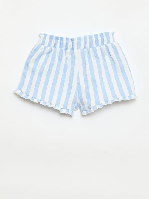 Short à motif avec base volantée - Kiabi