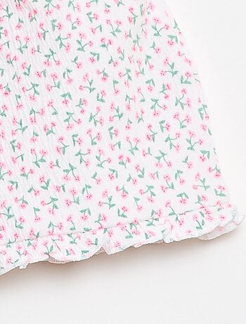 Short à motif avec base volantée