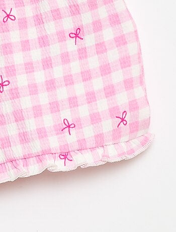 Short à motif avec base volantée