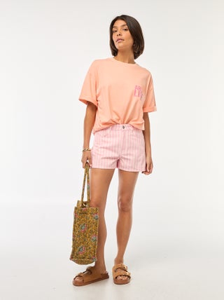 Short à rayures