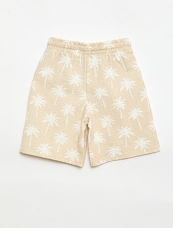 Short à taille élastiquée en coton