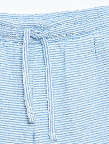 Short à taille élastiquée en coton