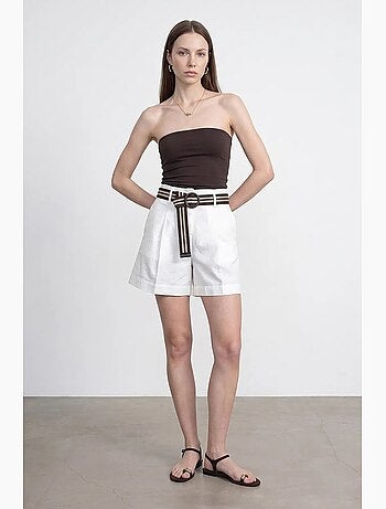 Short ample à taille haute avec ceinture dilvin