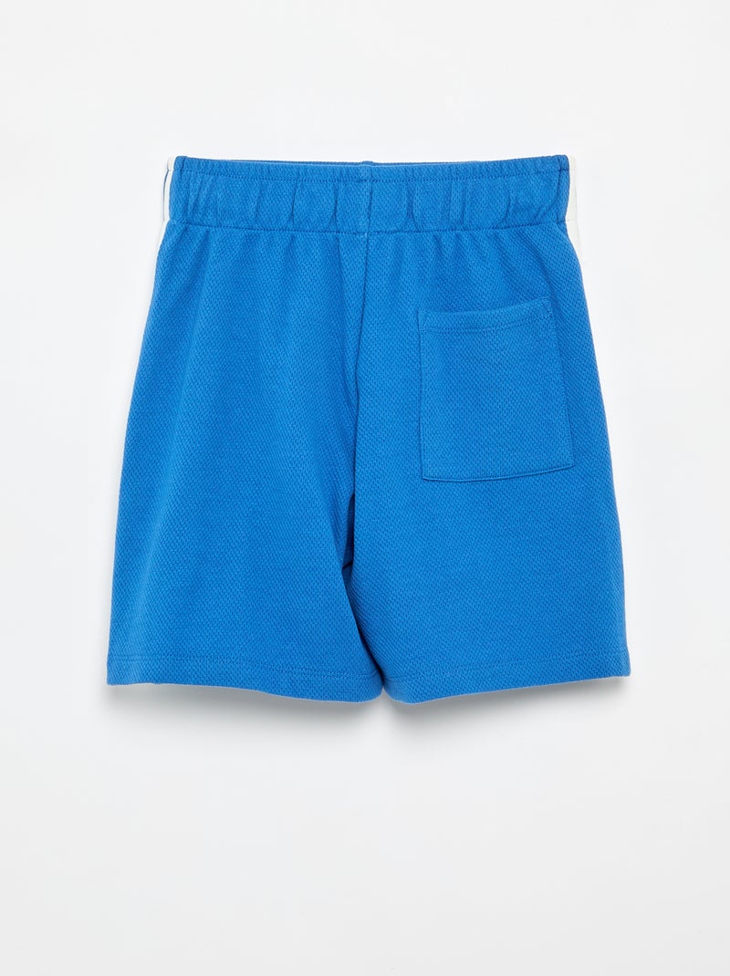 Short ample avec lignes contrastées sur les côtés Bleu - Kiabi