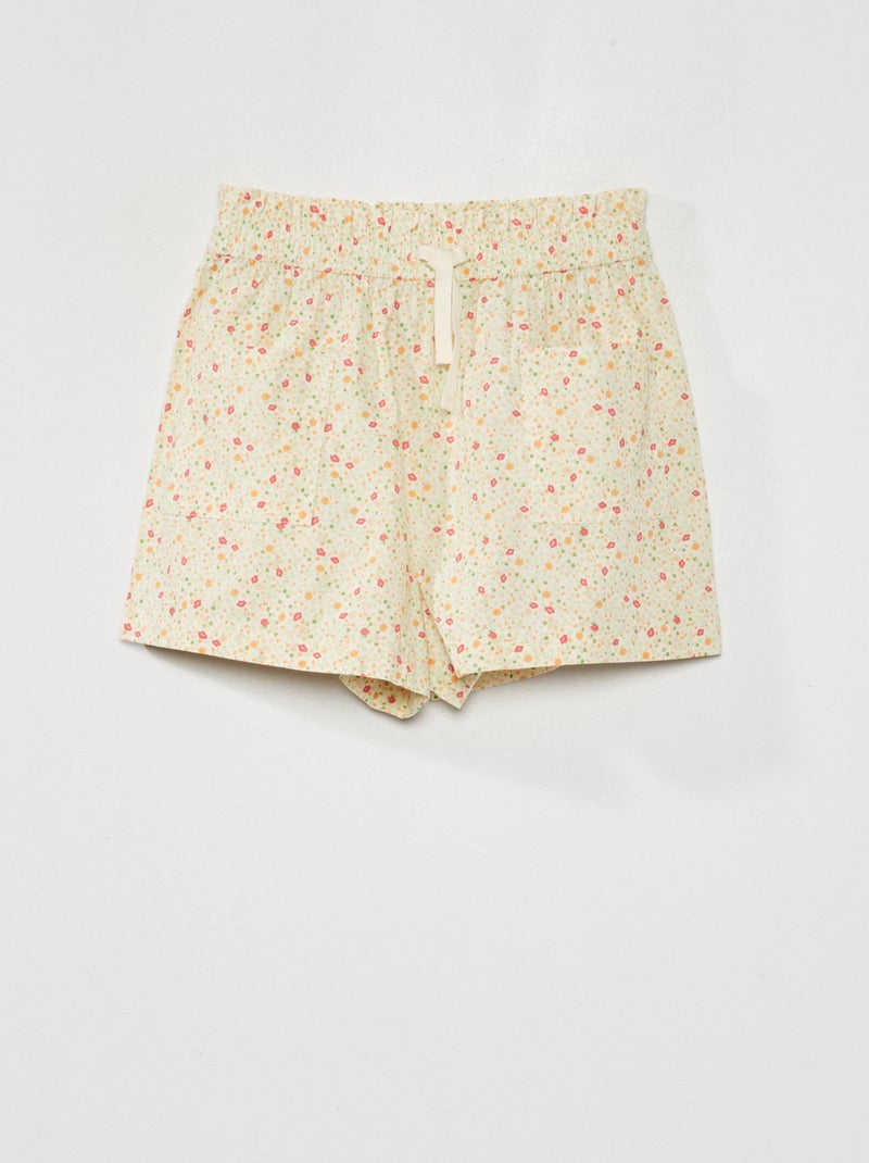 Short ample en coton Blanc - Kiabi