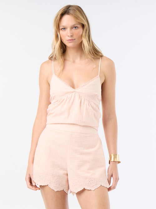 Short avec broderies et sequins miroir - Kiabi