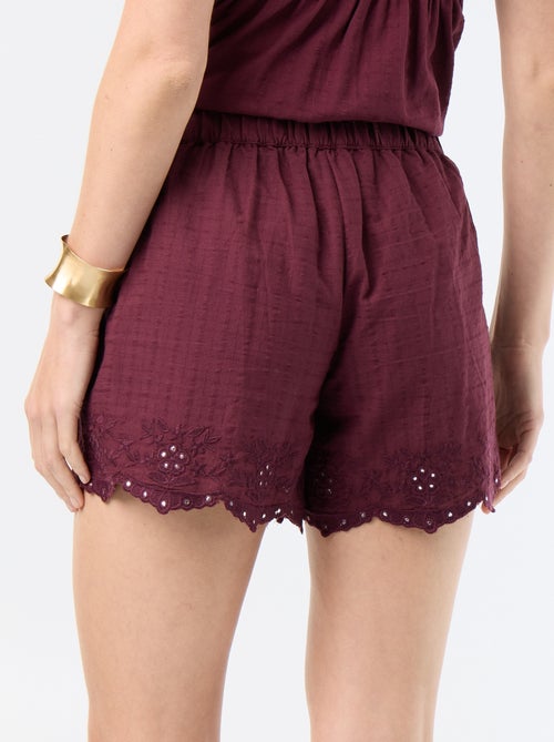 Short avec broderies et sequins miroir - Kiabi