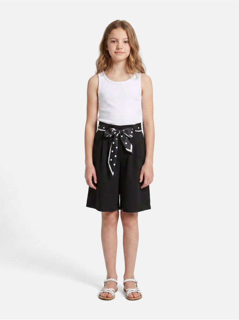 Short avec ceinture - Kids Star Noir - Kiabi