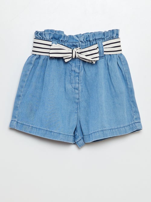 Short avec ceinture à motif - Kiabi