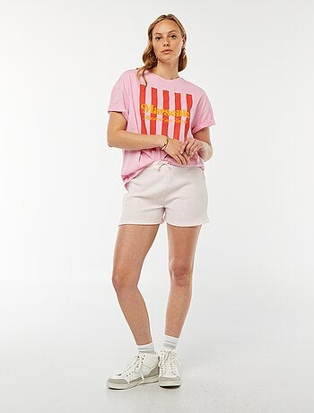 Short avec liens à nouer et imprimé vichy