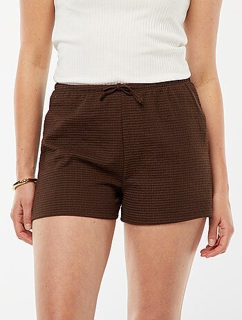 Short avec taille élastiquée et liens à nouer