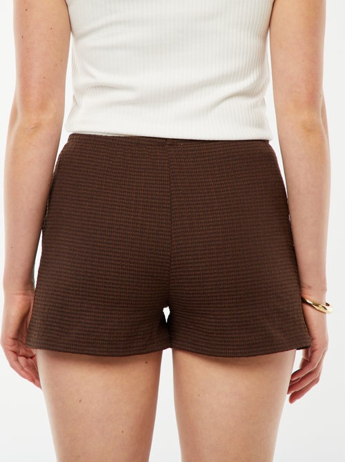 Short avec taille élastiquée et liens à nouer - Kiabi