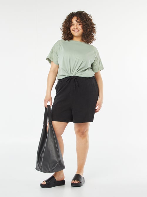 Short avec taille élastiquée - Kiabi