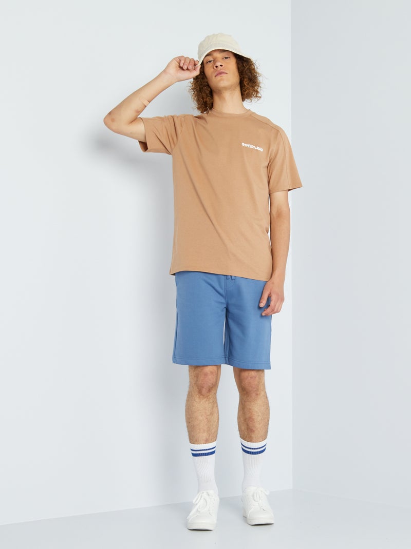 Short bermuda en molleton Bleu - Kiabi