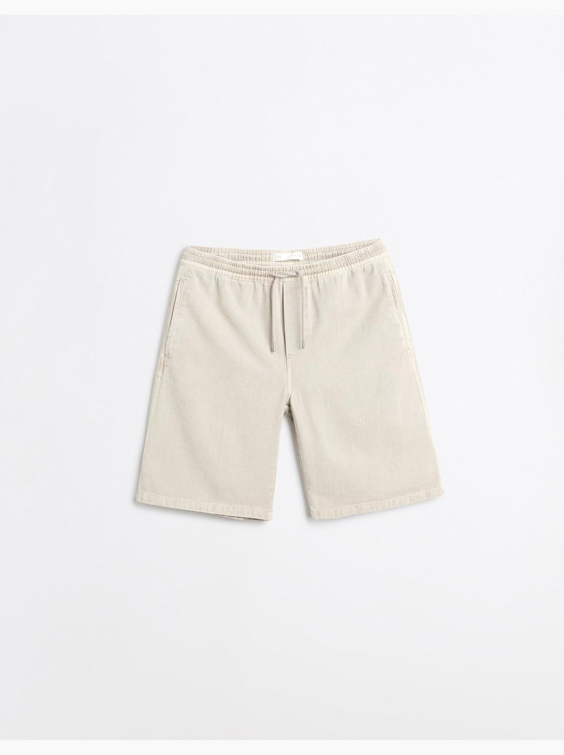 Short bermuda en sergé, mo fashion Gris - Kiabi