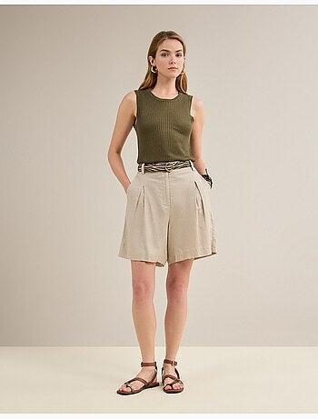 Short bermudes avec du lin, mo fashion