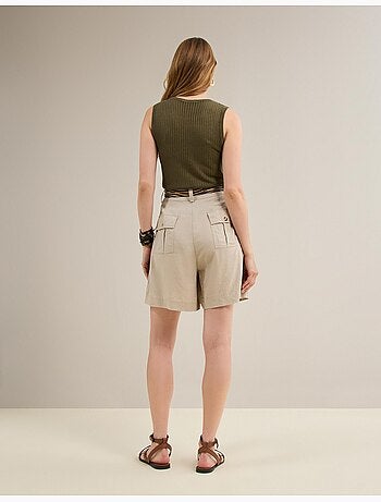 Short bermudes avec du lin, mo fashion