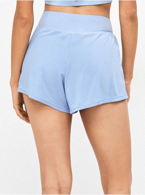 Short bleu avec des shorts à l'intérieur - Kiabi