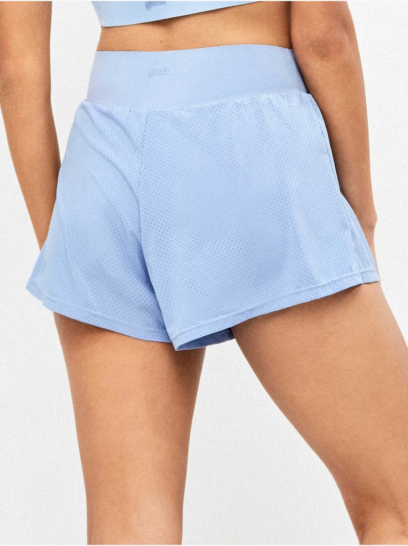 Short bleu avec des shorts à l'intérieur Bleu - Kiabi