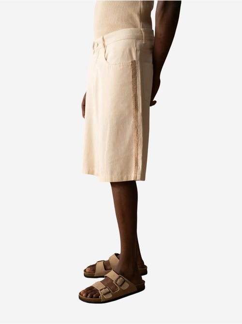 Short capri en gabardine taille mi-haute pour homme avec poches giesto - Kiabi