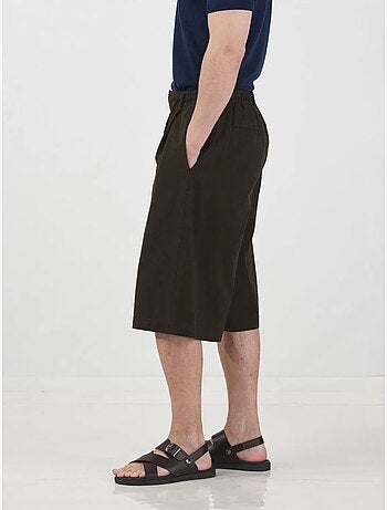 Short capri mi-haut à jambes larges et cordon de serrage à la taille giesto
