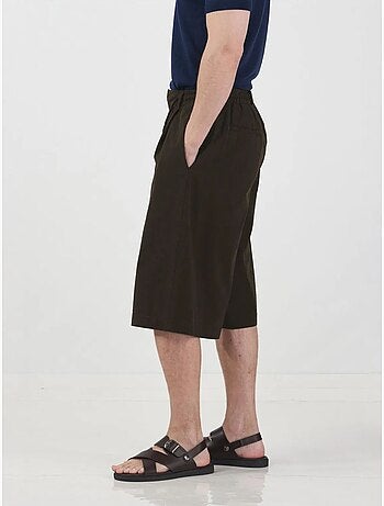 Short capri mi-haut à jambes larges et cordon de serrage à la taille giesto
