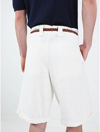 Short chino en coton taille haute et jambes larges giesto