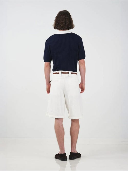 Short chino en coton taille haute et jambes larges giesto - Kiabi