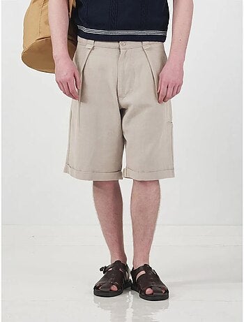 Short chino taille mi-haute jambes larges avec poches giesto