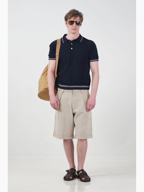 Short chino taille mi-haute jambes larges avec poches giesto - Kiabi