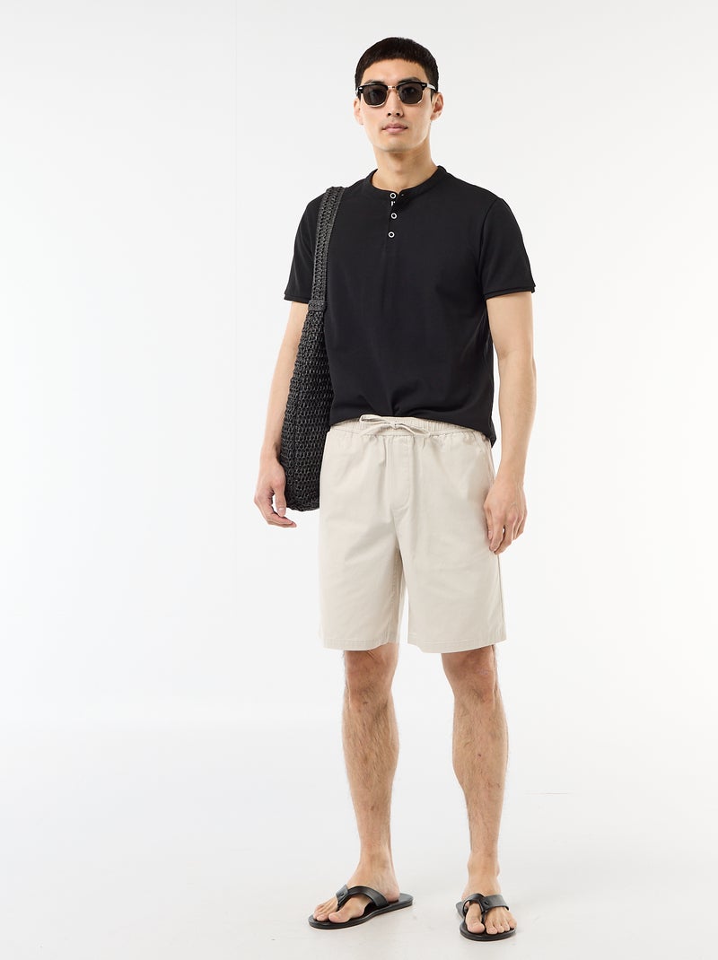 Short chino uni Gris - Kiabi
