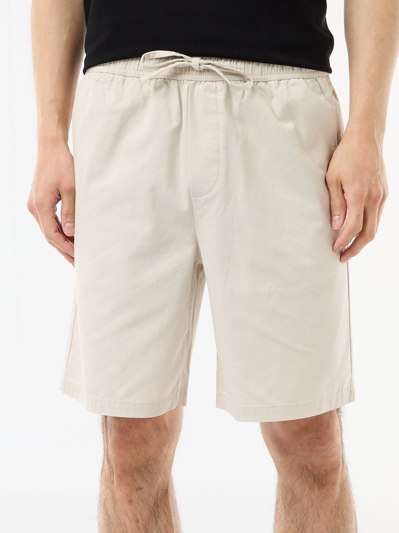 Short chino uni Gris - Kiabi