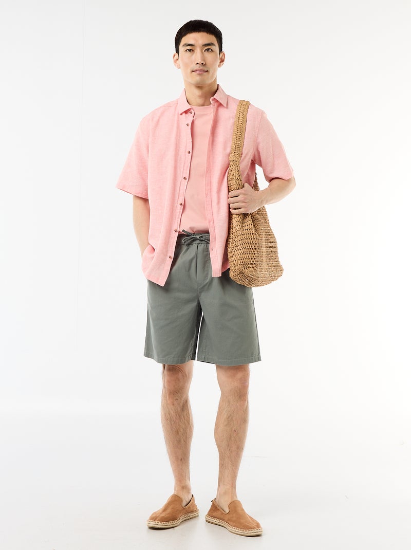 Short chino uni Kaki - Kiabi