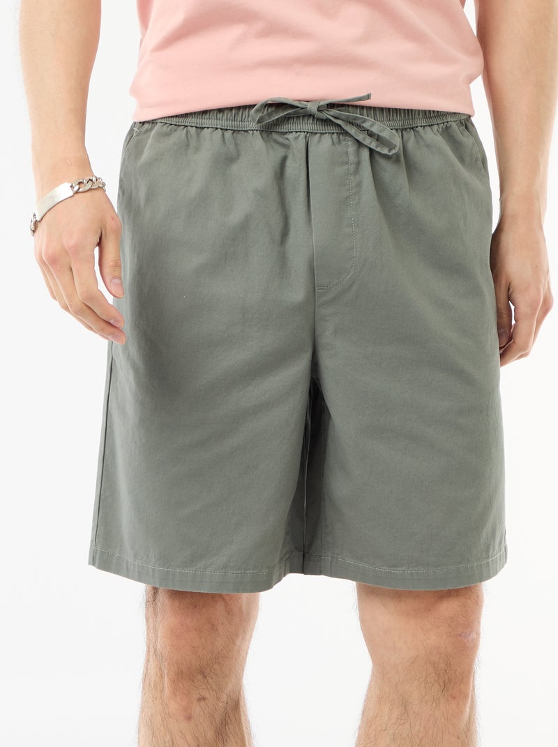 Short chino uni Kaki - Kiabi