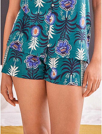 Short coton imprimé ananas