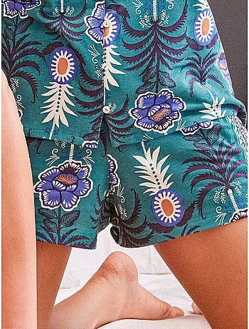 Short coton imprimé ananas