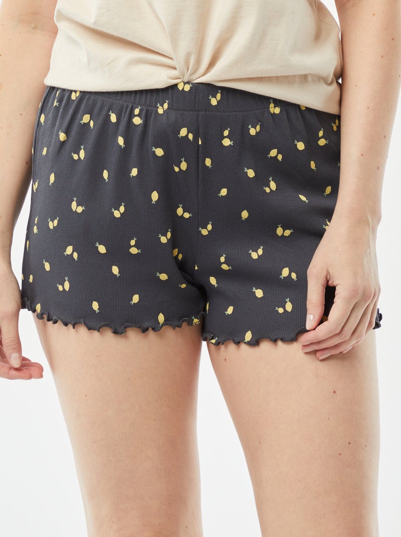 Short court de pyjama GRIS - Kiabi