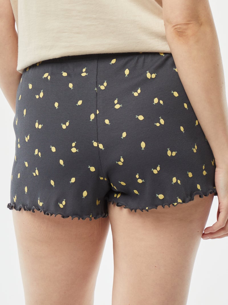 Short court de pyjama GRIS - Kiabi
