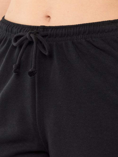 Short court en coton uni avec lien - Kiabi