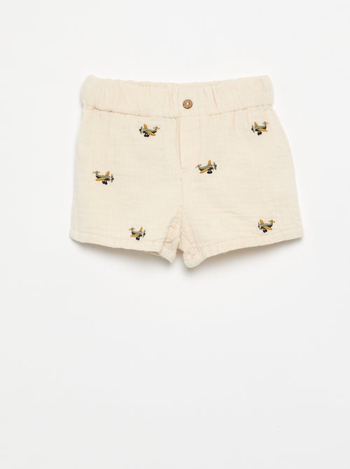 Short court en gaze de coton - Kiabi Short court en gaze de coton - Kiabi