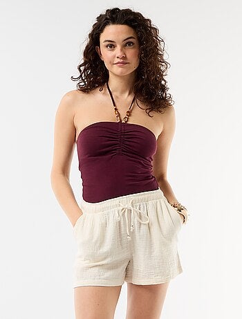 Short court en gaze de coton