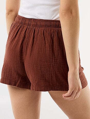 Short court en gaze de coton