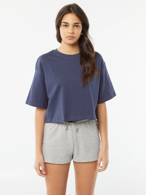 Short court en molleton léger uni - Kiabi