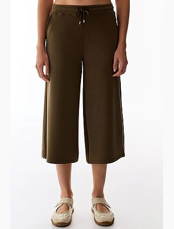Short culotte en maille, coupe oversize, taille mi-haute penti