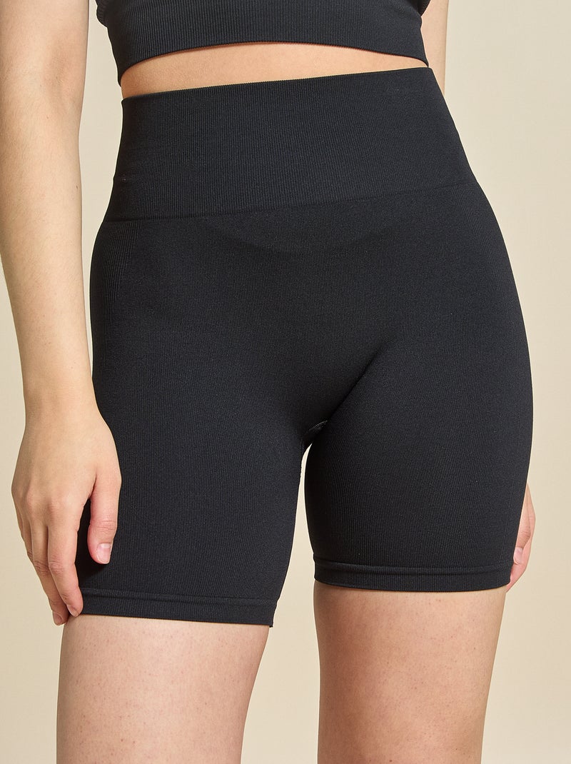 Short cycliste de sport sans couture - (ekstract) Noir - Kiabi