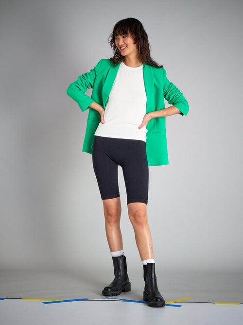 Short cycliste en maille côtelée - Kiabi