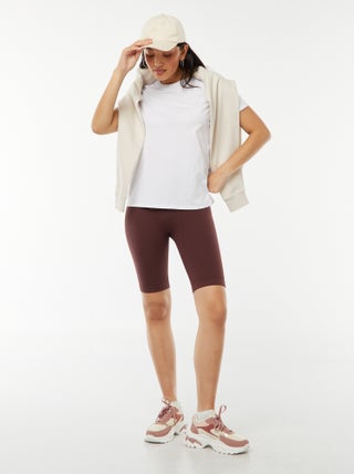 Short cycliste en maille côtelée