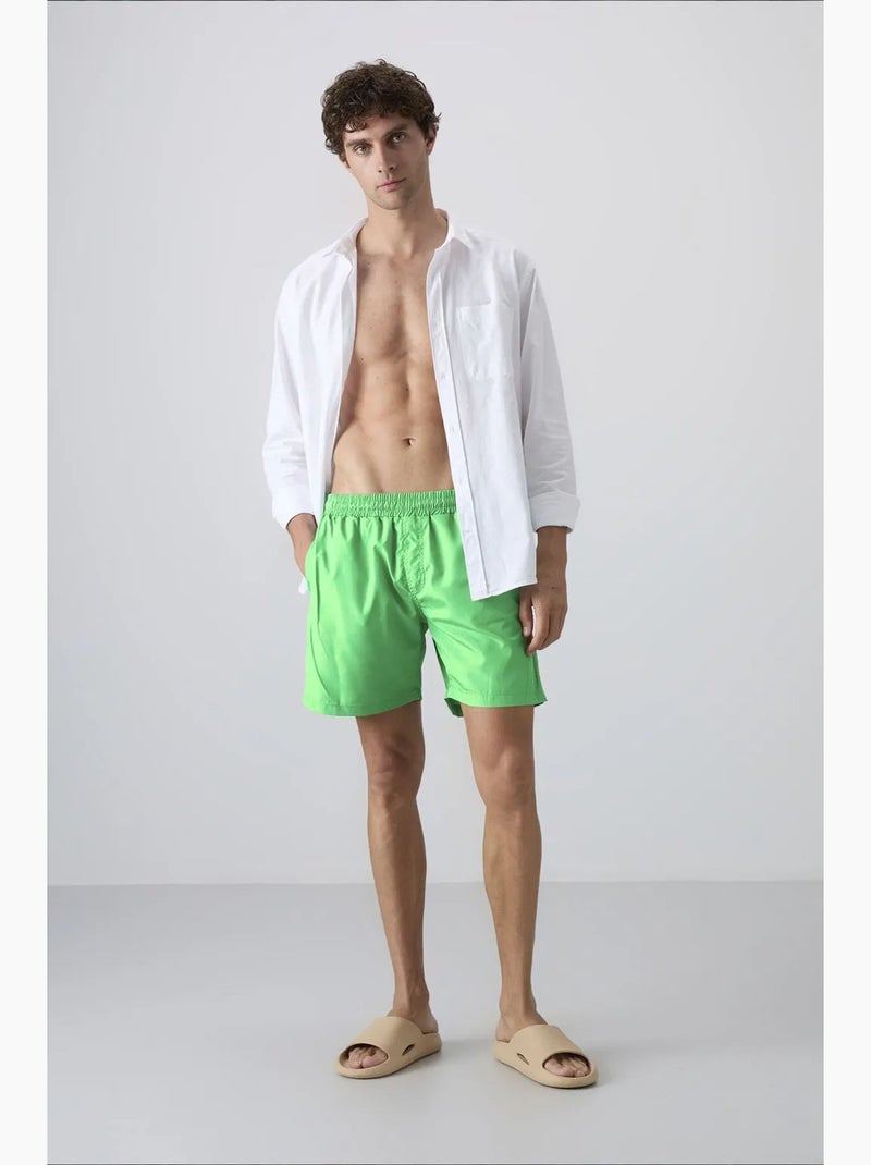 Short de bain à enfiler tommy Vert anis - Kiabi